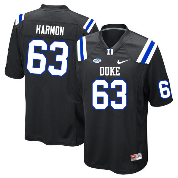 Duke Blue Devils #63 Zach Harmon College Football Jerseys Sale-Black